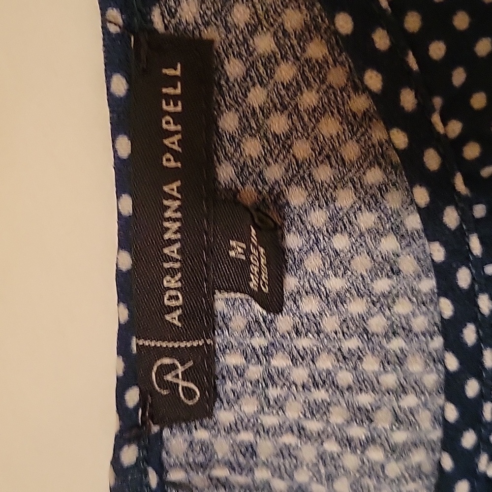 Adrianna Papell Green Polka dots Blouse